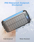 49800mAh Solar Power Bank Portable Charger with Wireless Charger for Apple Watch,iPhone,Fast Charging Travel Battery Pack with Camping Flashlight,Compatible with All Mobile Phones(Blue)