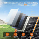 200W Portable Solar Panel for Power Station Generator, 18V Foldable Waterproof IP65 Solar Cell Charger with Adjustable Kickstands and MC-4 Cable for Laptop Outdoor Camping