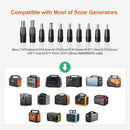 Quacoa 100W Portable Folding Waterproof Monocrystalline Solar Panel Power Charger System Kit for Camping Outdoor Boat Emergency Backup Power Station
