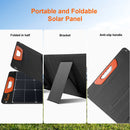 Quacoa 100W Portable Folding Waterproof Monocrystalline Solar Panel Power Charger System Kit for Camping Outdoor Boat Emergency Backup Power Station