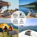 Quacoa 100W Portable Folding Waterproof Monocrystalline Solar Panel Power Charger System Kit for Camping Outdoor Boat Emergency Backup Power Station