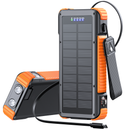 Solar Power Bank 20000mAh with Built-in Retractable Type-C Cable (Lightning Adapter) & Magnetic Wireless Charging, 22.5W Fast Charging Portable Battery Pack for Camping