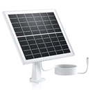 Solar Panel Charger for Security Camera, 7W High-Efficiency, IP65 Waterproof, with Flexible Adjustment Bracket, 10ft Cable, Type-C and Micro USB