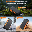 Nuynix 20000mAh Solar Charger Power Bank, 22.5W Fast Charging Solar Power Bank, 15W Portable Wireless Charger Built in Hand Crank and Retractable Cord Compatible for iPhone/Android Phone