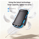 SOLPOWBEN 30000mAh Solar Power Bank Compatible for Iphone 17 Cell Phone 12W Portable Charger Power Bank for Outdoor Camping Hiking (Blue)