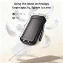 SOLPOWBEN 30000mAh Solar Power Bank Compatible for Iphone 17 Cell Phone 12W Portable Charger Power Bank for Outdoor Camping Hiking (Black)