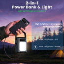 Yelomin 49800mAh Portable Charger Power Bank,22.5W Fast Charging with Built in Cables,LED Light, Outdoor Camping Battery Pack,Travel Charger Battery Bank for iPhone 18/17 Samsung,iPad,Black