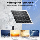 Solar Panel for Security Camera, 7W High-Efficiency Solar Cells, Camera Solar Panel Charger with IP65 Waterproof, Flexible Adjustment Bracket, 10ft Cable Compatible with DC 5V/1.5A Type-C & Micro USB