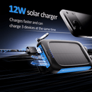SOLPOWBEN 38800mAh Solar Power Bank Compatible for Iphone/Android 12W Portable Charger Power Bank with 2 SOS Flashlight Battery Pack for Outdoor Camping