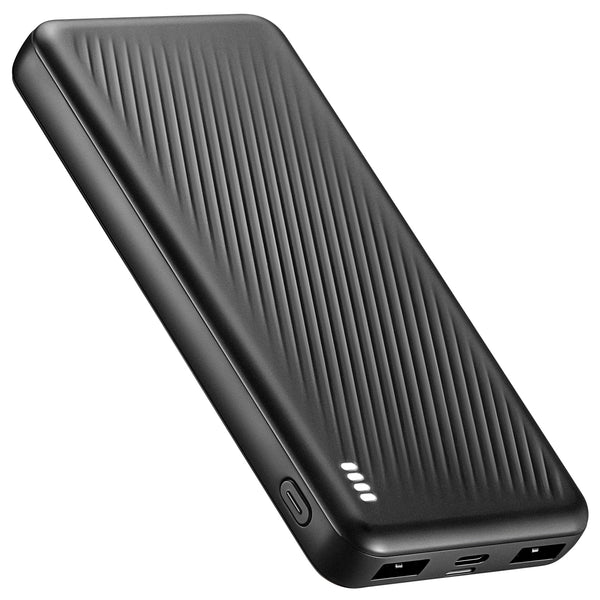 SOLPOWBEN 20000mAh Portable Phone Charger for iphone , Cell Phone Portable Power Banks with micro and type c inputs, Dual USB Output Battery Pack for Android(Black)