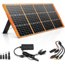 200W Portable Solar Panel for Power Station Generator, 18V Foldable Waterproof IP65 Solar Cell Charger with Adjustable Kickstands and MC-4 Cable for Laptop Outdoor Camping