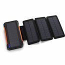 SOLPOWBEN 20000mAh Solar Power Bank with 4 Solar Panels, Portable Charger with Dual USB for Smartphones & Tablets