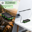 SOLPOWBEN 20000mAh Solar Power Bank Compatitble for iphone Portable Solar Power Bank with Dual 5V USB Ports 2 Flashlight Compass Battery Pack for Outdoor Camping