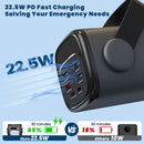 Yelomin 49800mAh Portable Charger Power Bank,22.5W Fast Charging with Built in Cables,LED Light, Outdoor Camping Battery Pack,Travel Charger Battery Bank for iPhone 18/17 Samsung,iPad,Black