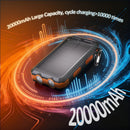 Solpowben 20000mAh Solar Power Bank Compatitble for iphone Portable Solar Power Bank with Dual 5V USB Ports 2 Flashlight Compass Battery Pack