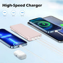 20000 mAh Portable Charger Power Bank Dual USB Battery Pack for iPhone, iPad, Galaxy, Android, Pixel and Tablet (Pink)