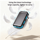 SOLPOWBEN 20000mAh Solar Power Bank Compatitble for iphone Portable Solar Power Bank with Dual 5V USB Ports 2 Flashlight Compass Battery Pack for Outdoor Camping Hiking(Blue)