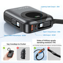Yelomin 20000mAh Ultra Mini Portable Charger Power Bank,22.5W Fast Charging Phone Charger with Built-in Lanyard-style Charging Cables,Travel Charger Battery Pack for iPhone 17/16 Samsung,iPad,Black