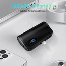 6000mAh Mini Portable Charger Power Bank for iPhone android with LED Display Mini Portable Charger Compatible with iPhone 15/15 pro/15 plus,14/14 Pro / 14 Plus Series (Black)