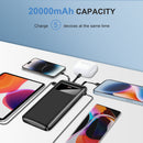Yelomin 20000mAh Portable Charger Power Bank with Built in Cables Fast Charging Battery Pack for iPhone,iPad,Galaxy,Android,Pixel,Tablet and More-Travel Essentials(Black)