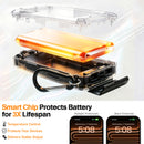 Solar Power Bank 38800mAh Portable Charger for Phone with USB-C, Outdoor Waterproof Battery Pack, 3 Outputs, Emergency LED Flashlight, Reliable Backup Power for Camping Hiking Travel and Power Outages