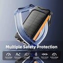 Yelomin 49800mAh Solar Power Bank Portable Charger with Dual 5V USB Ports,2 LED Light Flashlight,Water proof Battery Pack for iPhone,Android,Suitable for Outdoor Camping Hiking Travel(Orange)