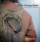 Solar-Charger-Power-Bank - 38800mAh Portable Charger,External Battery Pack 5V3.1A Qc 3.0 Fast Charging Built-in Super Bright Flashlight Solar Panel Charging (Orange)