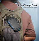 Nuynix 38800mAh Portable Phone Charger with 1 Type C & 2 USB Ports Built-in Dual LED Flashlight, 15W Fast Charging Waterproof Solar Panel Charger for iPhone, iPad, Samsung