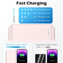 20000 mAh Portable Charger Power Bank Dual USB Battery Pack for iPhone, iPad, Galaxy, Android, Pixel and Tablet (Pink)