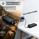Solpowben 20000mAh Solar Power Bank Compatitble for iphone Portable Solar Power Bank with Dual 5V USB Ports 2 Flashlight Compass Battery Pack for Outdoor Camping Hiking(Black)