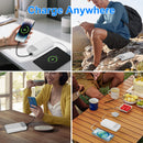 49800mAh Power Bank with Built in Cables, 22.5W Fast Charging Portable Charger, 4 Outputs 3 Inputs Led Display Battery Pack, Travel Camping Essentials Phone Charger for iPhone/iPad/Samsung/LG, White