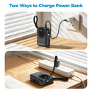 Yelomin 20000mAh Ultra Mini Portable Charger Power Bank,22.5W Fast Charging Phone Charger with Built-in Lanyard-style Charging Cables,Travel Charger Battery Pack for iPhone 17/16 Samsung,iPad,Black