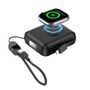 Yelomin 20000mAh Portable Charger 22.5W Fast Charging Power Bank with Built-in Cable,Travel Essentials Small Battery Pack with LED Display,Magnetic Phone Charger for Apple Watch and iPhone,Samsung,iPad,Black