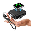 Yelomin 20000mAh Portable Charger 22.5W Fast Charging Power Bank with Built-in Cable,Travel Essentials Small Battery Pack with LED Display,Magnetic Phone Charger for Apple Watch and iPhone,Samsung,iPad,Black