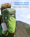 Yelomin 49800mAh Solar Power Bank Portable Charger with Dual 5V USB Ports,2 LED Light Flashlight,Waterproof Battery Pack for iPhone,Android,Suitable for Outdoor Camping Hiking Travel(Blue)