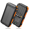 SOLPOWBEN 20000mAh Solar Power Bank Type-C 12W Fast Charging Compatible for iPhone Portable Charger with SOS Flashlight for Outdoor Use (Orange)t for Outdoor Use (Orange)