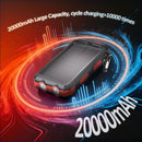 Solpowben 20000mAh Solar Power Bank Compatitble for iphone Portable Solar Power Bank with Dual 5V USB Ports 2 Flashlight Compass Battery Pack for Outdoor Camping Hiking(Red)