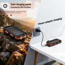Solpowben 20000mAh Solar Power Bank Compatitble for iphone Portable Solar Power Bank with Dual 5V USB Ports 2 Flashlight Compass Battery Pack
