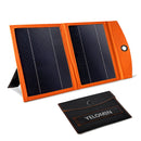 Solar-Charger-Power-Bank - Portable Charger with 3 Fast Charging USB-A/USB-C Ports(5V/3A Max), 20W Outdoor Foldable Solar Panel Built-in 20000mAh Battery Bank with Flashlight for Camping Travel