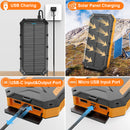 Solar-Charger-Power-Bank - YELOMIN 42800mAh Portable Charger, QC 3.0 Fast Charger 15W Three Outputs Two Inputs Built-in Dual Led Flashlights Compatible with All Mobile Devices for Camping Travel