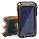 Suscell Solar Charger,20000mAh Solar Power Bank,Waterproof Portable Charger with Dual 5V USB Port/LED Flashlight