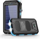 Annero 20000mAh Solar Charger with Dual LED Flashlights for Outdoor Camping Travel