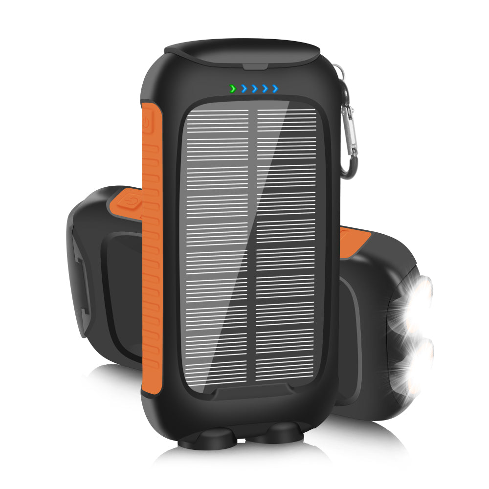 USB-C Solar Power Bank Battery Pack 5V 2.4A 10000/ 20000 mAh