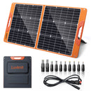 Portable Solar Panel 100W for Camping Hiking Off-Grid Living 5V USB 18V DC Output