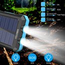 YELOMIN 30000mAh Portable Outdoor Solar Power Bank with Type-C Input Port Dual Flashlights & USB Outputs for Outdoor Use