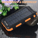 Solar Charger, 38800mAh Portable Solar Power Bank for All Cellphones, Waterproof Battery Pack, Outdoor External Backup Power Charger Dual USB 5V Outputs/LED Flashlights, Perfect for Camping Travel