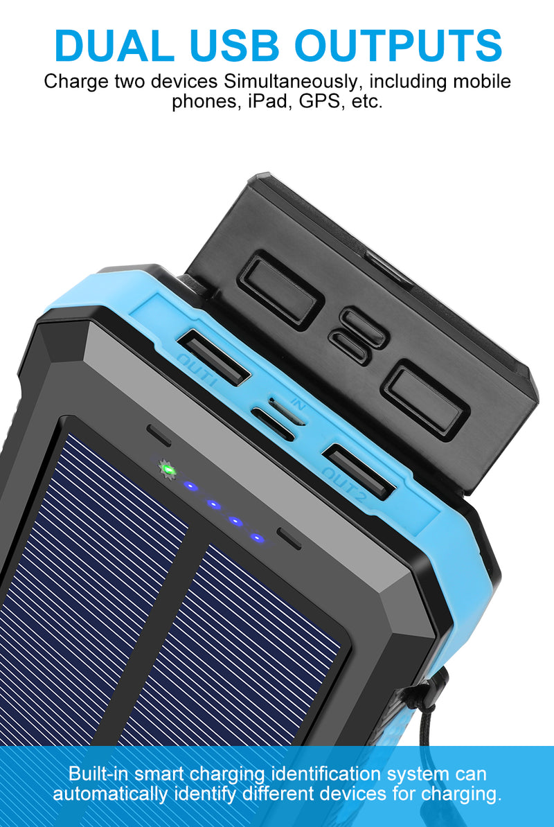 Suscell Power Bank Solar Charger 30,000mAh