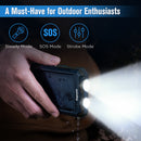 Kepswin 20000mAh Portable Solar Power Bank Compatible with iPhone, Tablet, Android, Suitable for Outdoor Camping