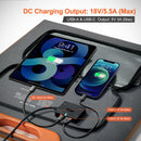 Quacoa 100W Portable Folding Waterproof Monocrystalline Solar Panel Power Charger System Kit for Camping Outdoor Boat Emergency Backup Power Station