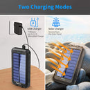 Kepswin 20000mAh Portable Solar Power Bank Compatible with iPhone, Tablet, Android, Suitable for Outdoor Camping